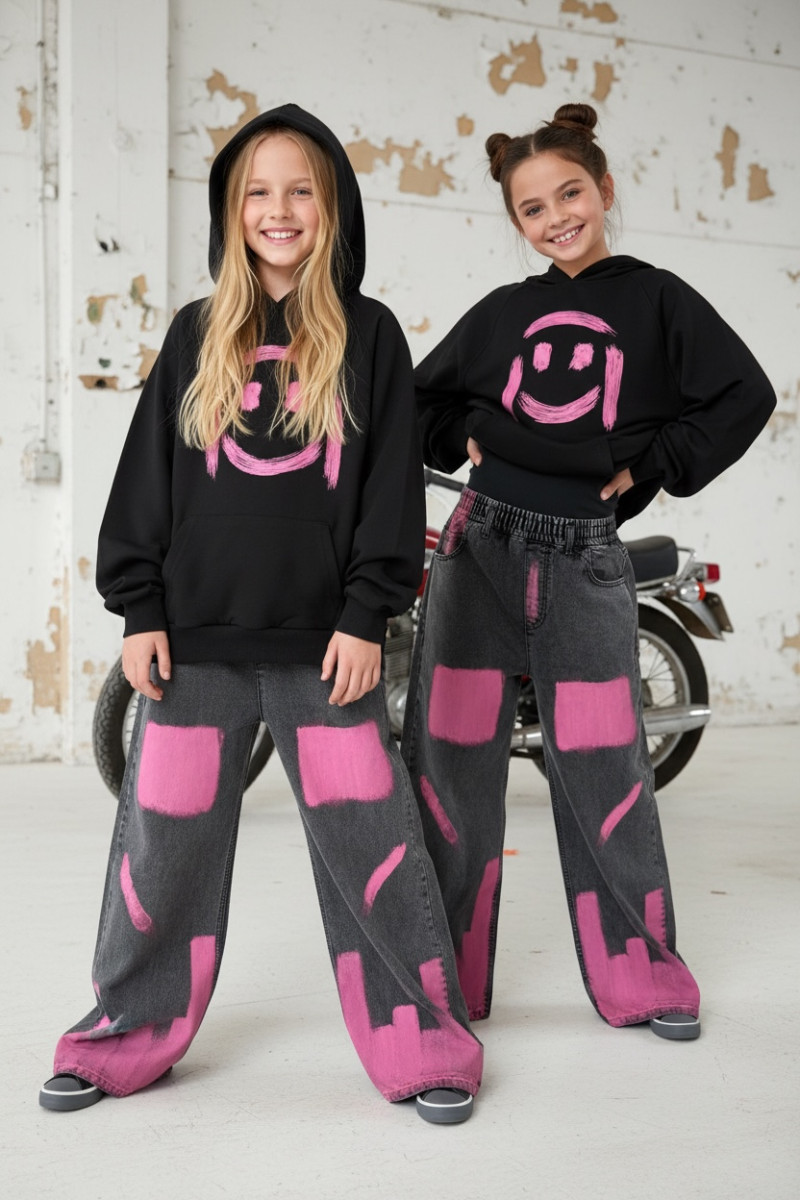 Spodnie jeansowe Hand Paint Pink