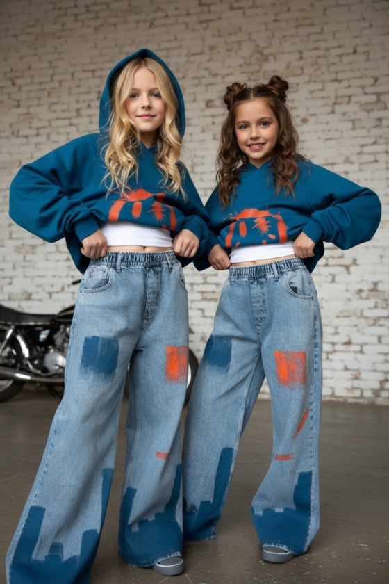 Spodnie jeansowe Hand Paint Orange