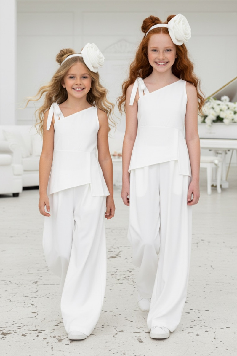 Komplet bluzka i spodnie + gratis kwiat na elastycznej gumce Emanuela