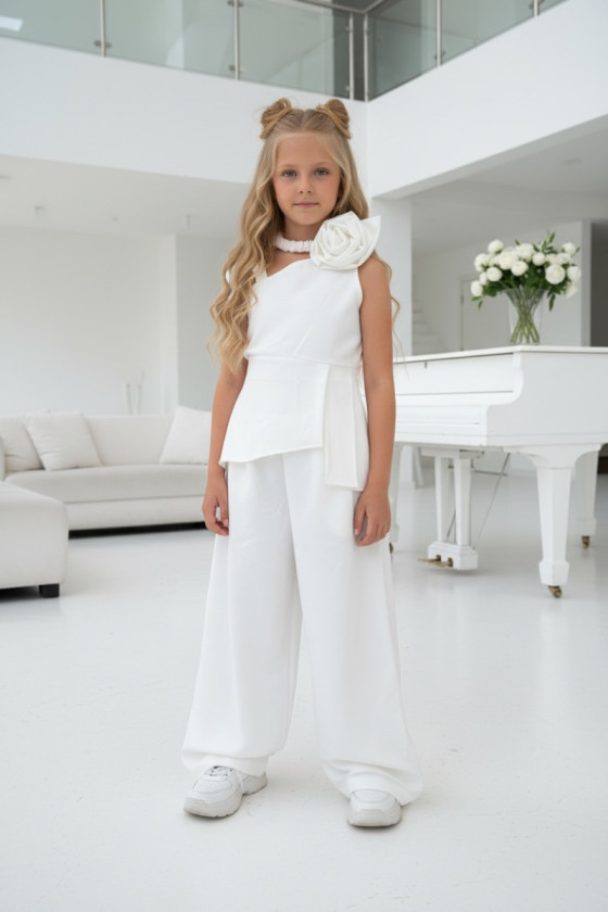 Komplet bluzka i spodnie + gratis kwiat na elastycznej gumce Emanuela