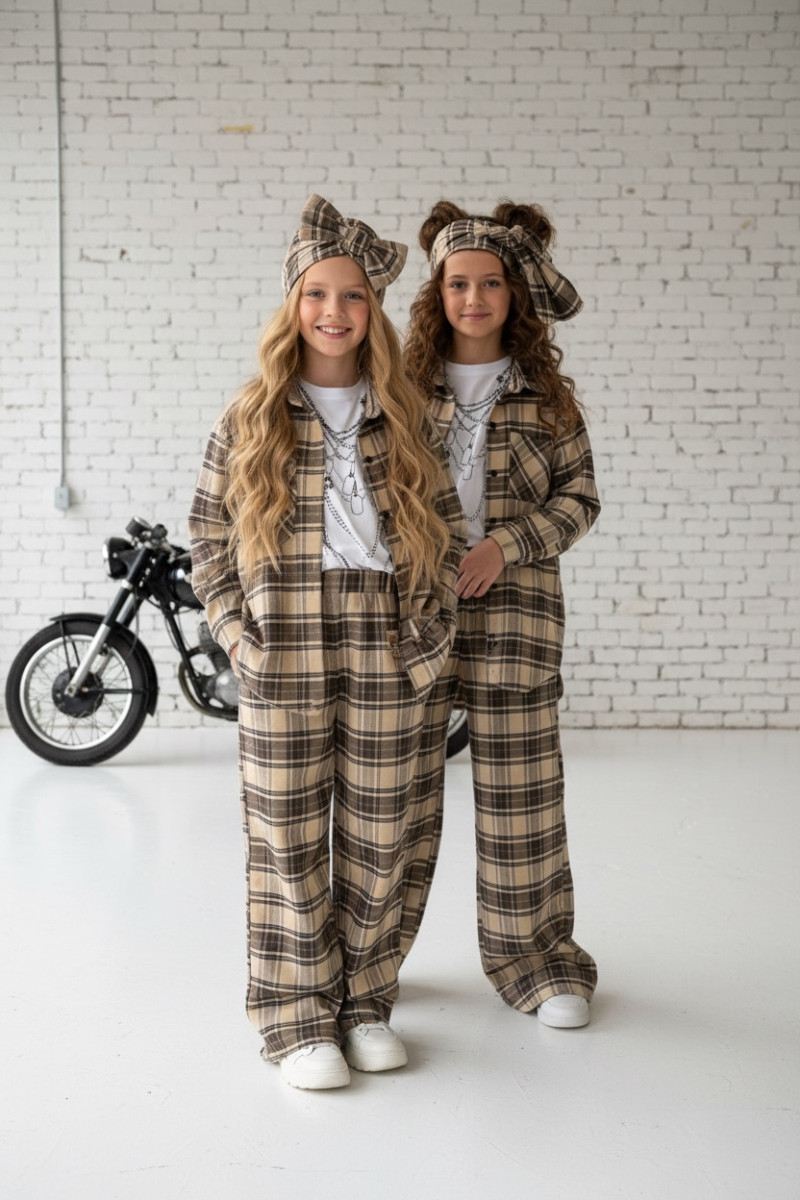 Spodnie Tola brązowe + pasek gratis