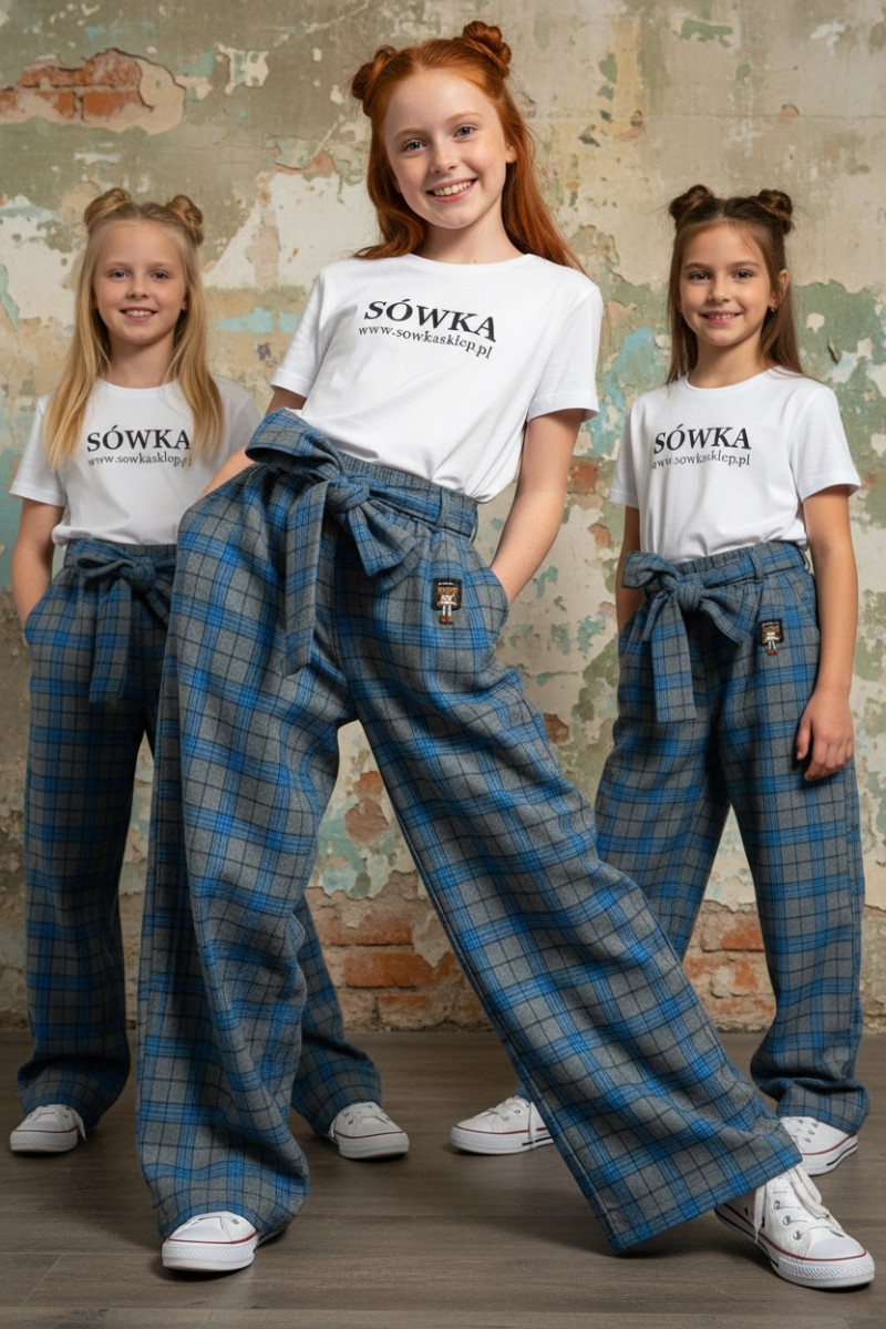 Spodnie Tola Niebieskie + pasek gratis