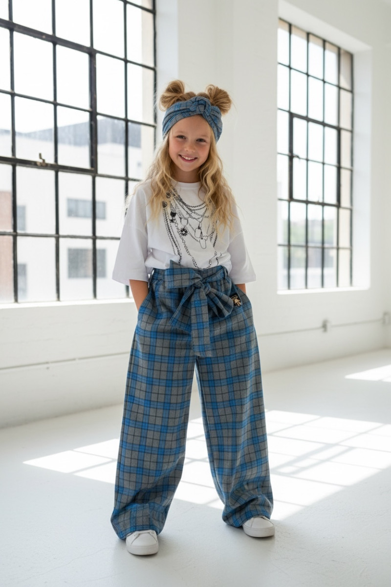 Spodnie Tola Niebieskie + pasek gratis