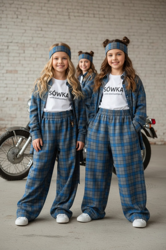 Spodnie Tola Niebieskie + pasek gratis