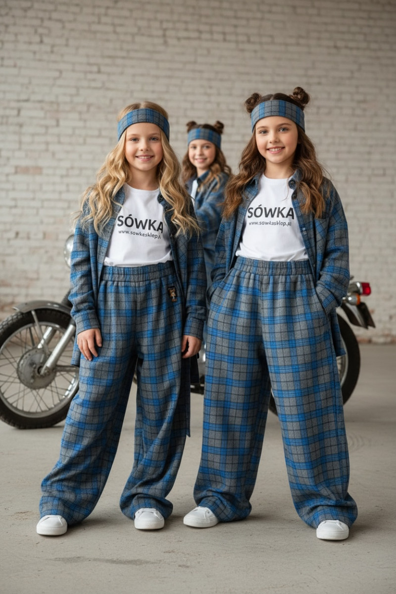 Spodnie Tola Niebieskie + pasek gratis