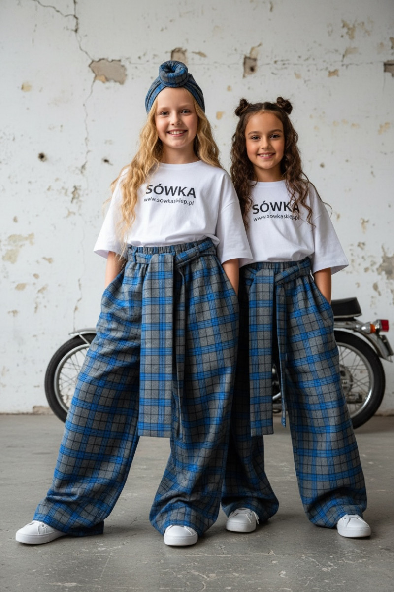 Spodnie Tola Niebieskie + pasek gratis