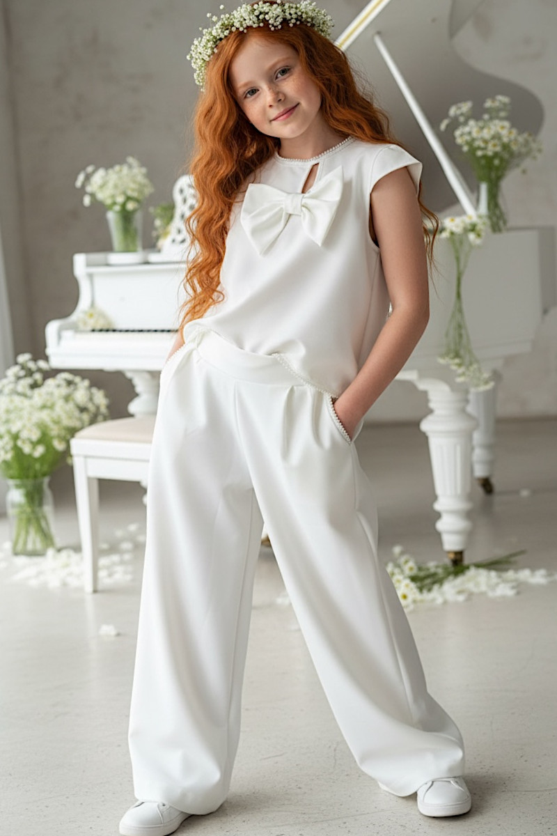 Komplet bluzka i spodnie Perełki Kokarda