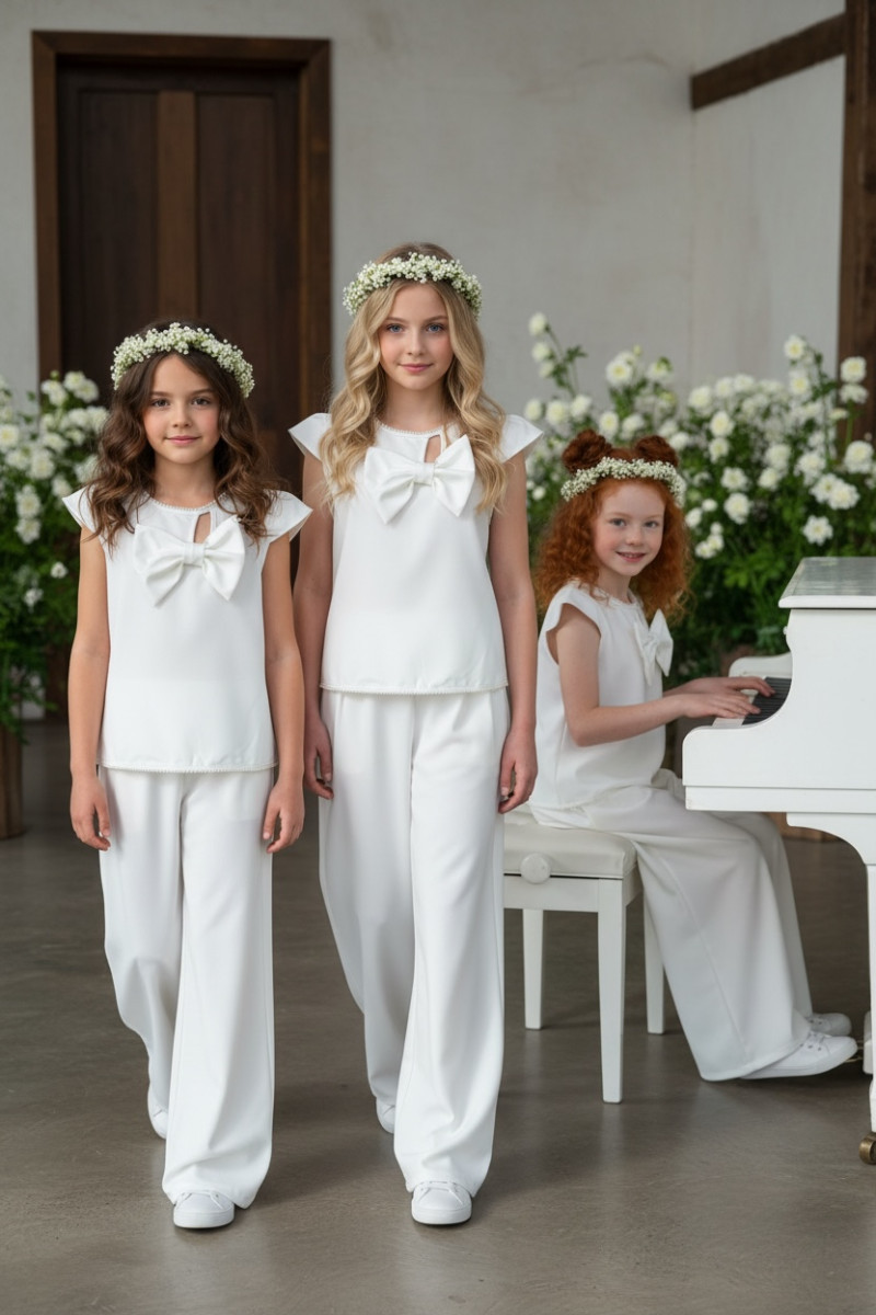 Komplet bluzka i spodnie Perełki Kokarda