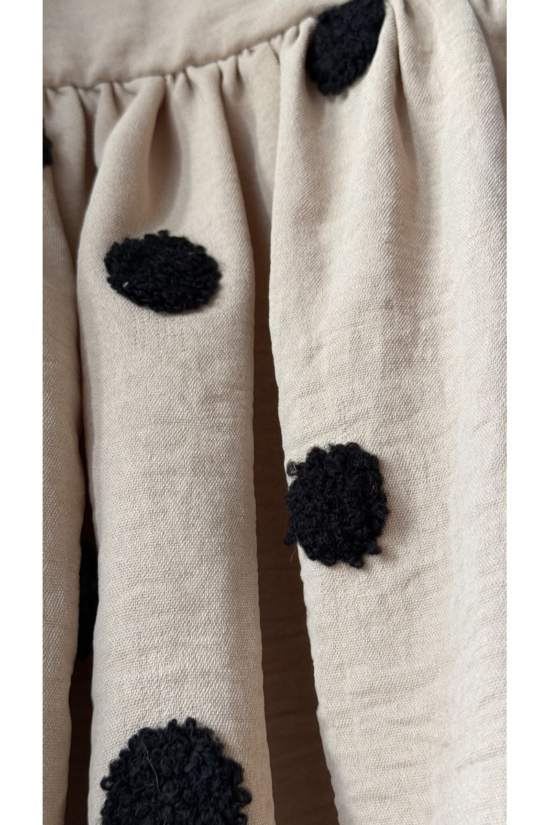 Sukienka dla dziewczynki Groszki Beżowa